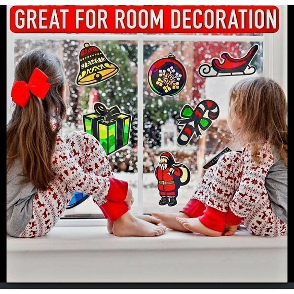 NEW HAPI NEST CHRISTMAS HUGE SUNCATCHERS CRAFT KIT - Picture 5 of 7